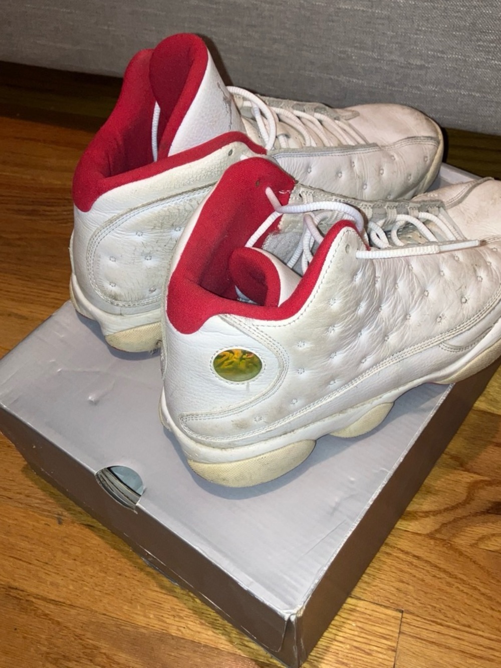 Jordan light blue shoebox with red Jumpman logo